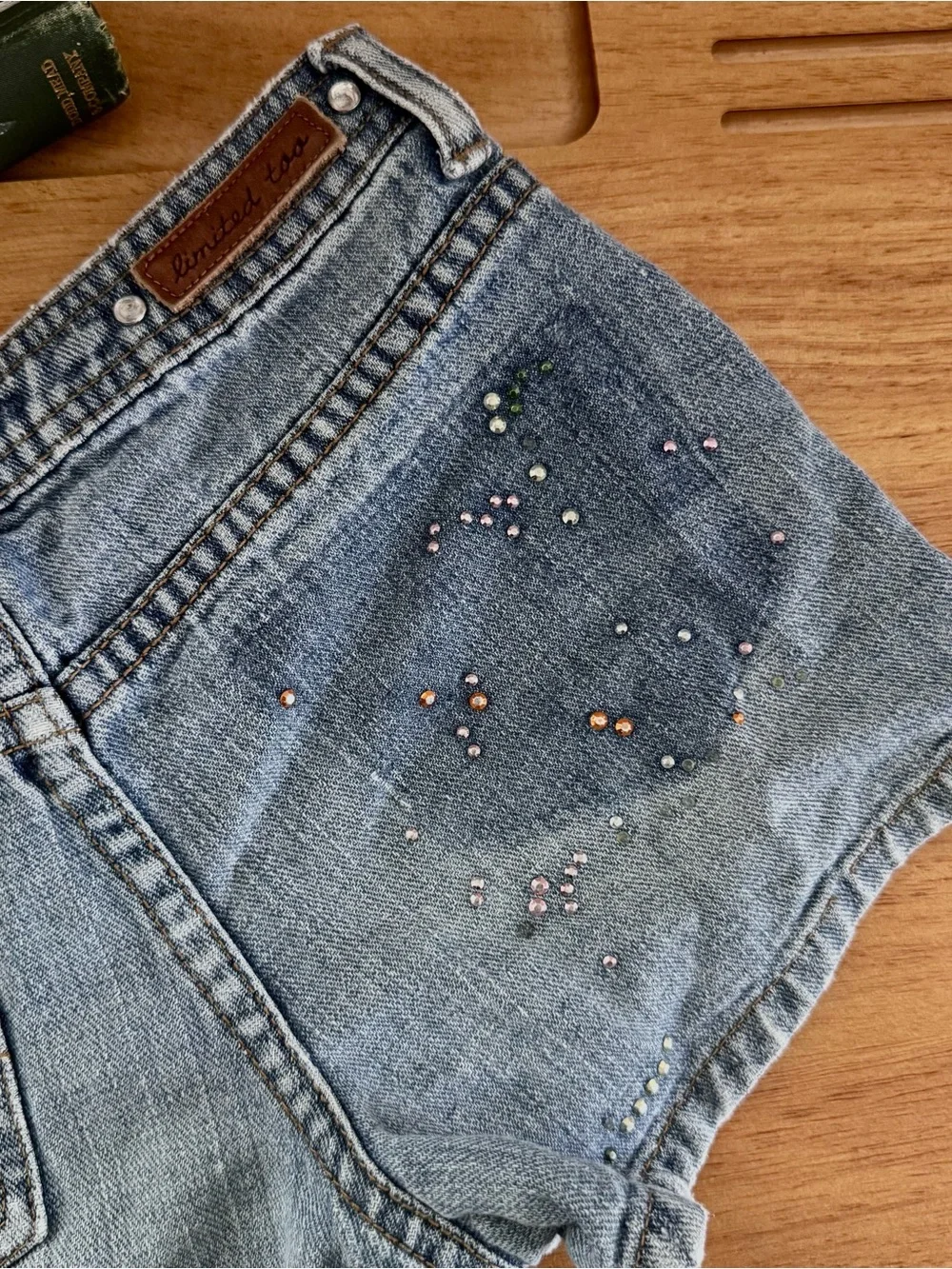 Limited Too Y2K Bedazzled Denim Shorts Girls 8